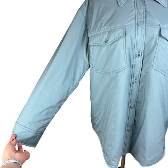 Wilfred Free NWT Ganna Blue Gray Button Front Relaxed Fit Insulated Jacket - Picture 4 of 16
